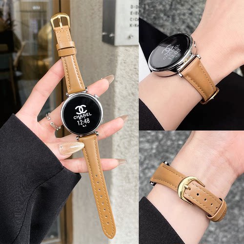 适用华为gt6表带真皮gt5小蛮腰gt3新款watch4pro荣耀magic2秋冬 - 图1