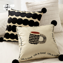 HOUOH minimalist wind living room sofa Pillow Home Bedside Waist Pillow Car Afternoon Nap Pillow 2023 New Hug Pillow Cover