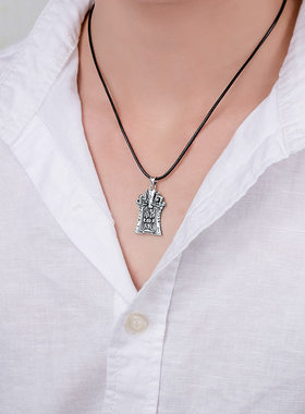 复古秦时明月项链国漫周边农家侠魁神农令吊坠男女百搭饰品