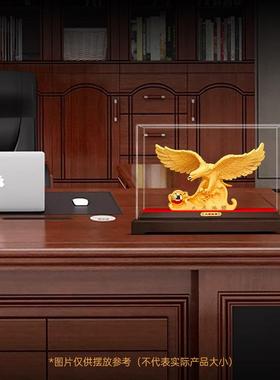 大展宏图老鹰摆件绒沙金招财客厅老板办公室装饰工艺品开业礼物