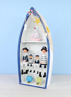 地中海创意船型展示柜手工艺船柜家居储物收纳盒陈列装饰柜置物架