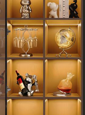 贝汉美创意暴熊红酒架装饰品家居装饰客厅展示柜酒柜工艺品柜