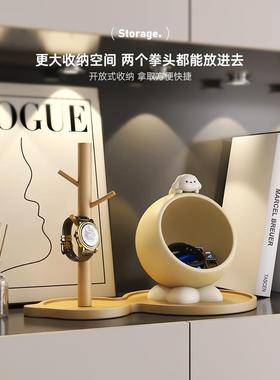 入户玄关钥匙收纳摆件桌面可爱置物架高档客厅装饰品乔迁新居礼物