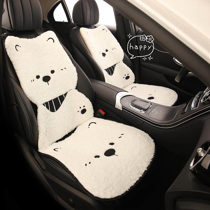冬季汽车座垫 西高地卡通毛绒车载秋冬保暖毛垫车内可爱女座椅垫,淘宝优惠券,粉丝福利购,淘宝优惠卷