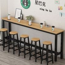 Long strip table narrow table leaning against wall Bench Table Domestic Window Side Table Milk Tea Shop High Foot Bar Table Long Table Hotel Table And Chairs