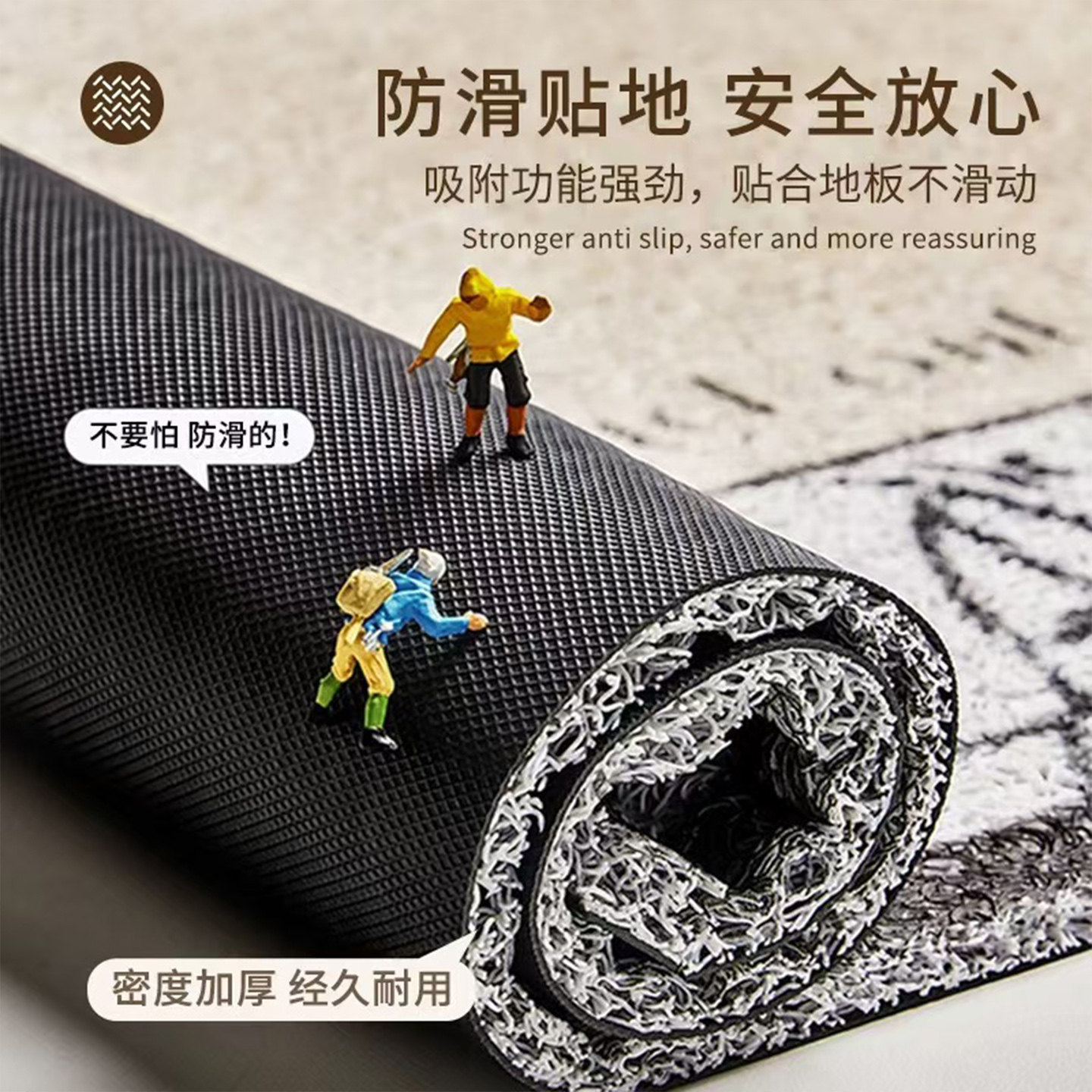 Matlishe entrance door floor mat dust removal anti-slip mat