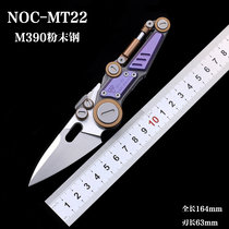 noc folding knife MT22 portable m390 pocket knife sharp high hardness steel knife titanium alloy black technology outdoor knife