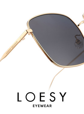 洛伊士偏光方形复古男女太阳眼镜