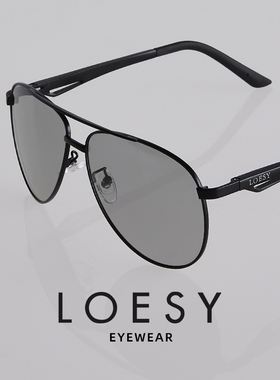 洛伊士变色椭圆时尚男女偏光墨镜