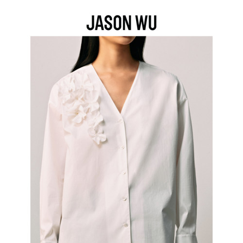 【盘花系列】【新品推荐】JASON WU 24年新款山茶花上衣衬衣衬衫-图2