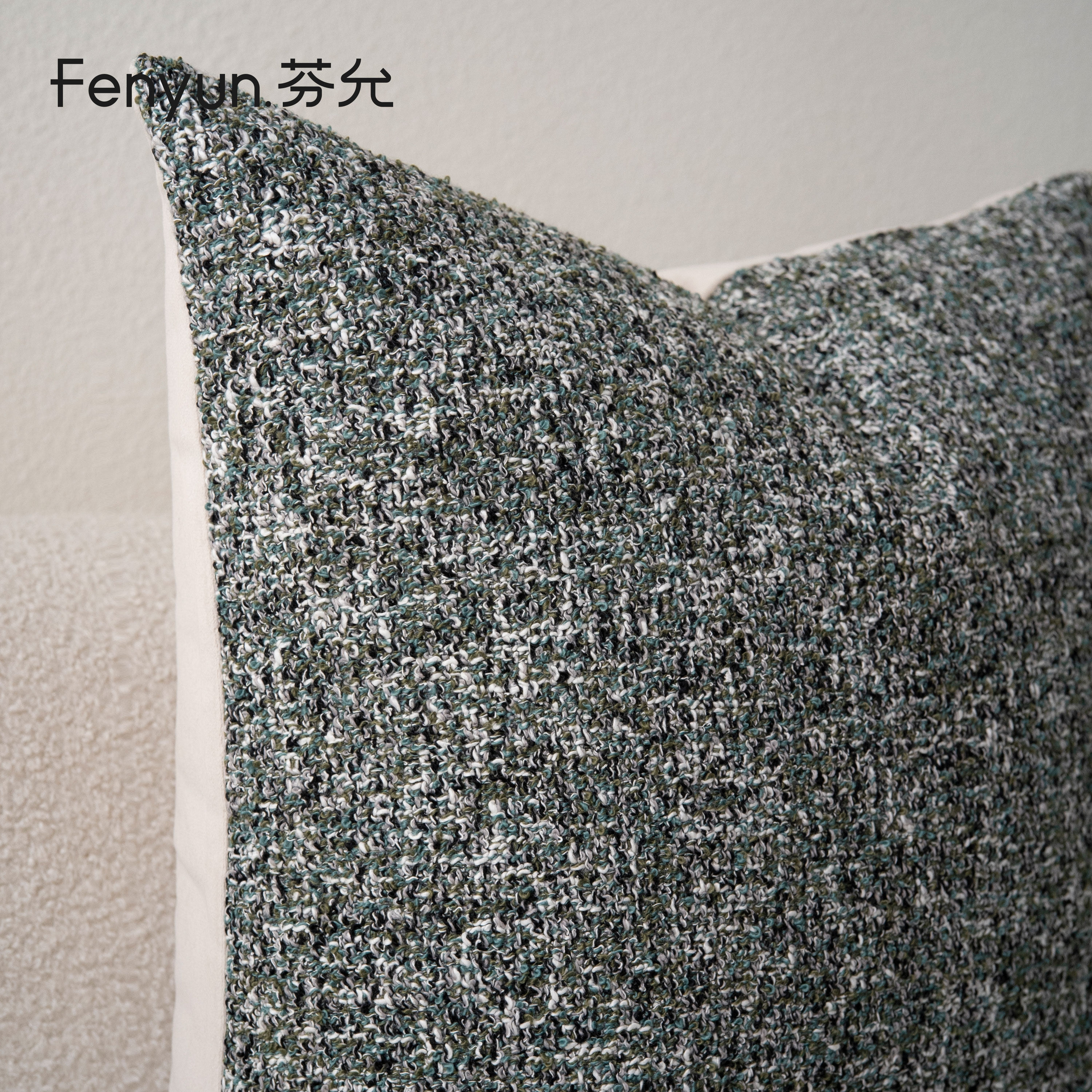 芬允【摩洛哥】白绿色沙发抱枕高端肌理靠垫酒店民宿客厅沙发靠枕,淘宝优惠券,粉丝福利购,淘宝优惠卷