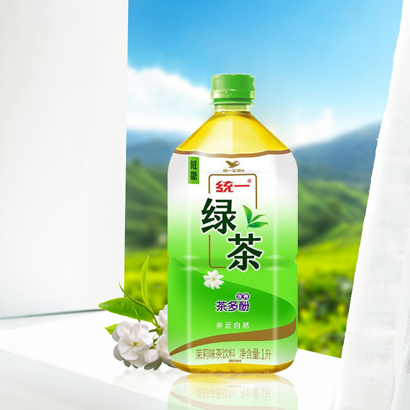 统一绿茶1L*8大瓶整箱批特价升一箱低糖茉莉网红饮料饮品2024新货-图2