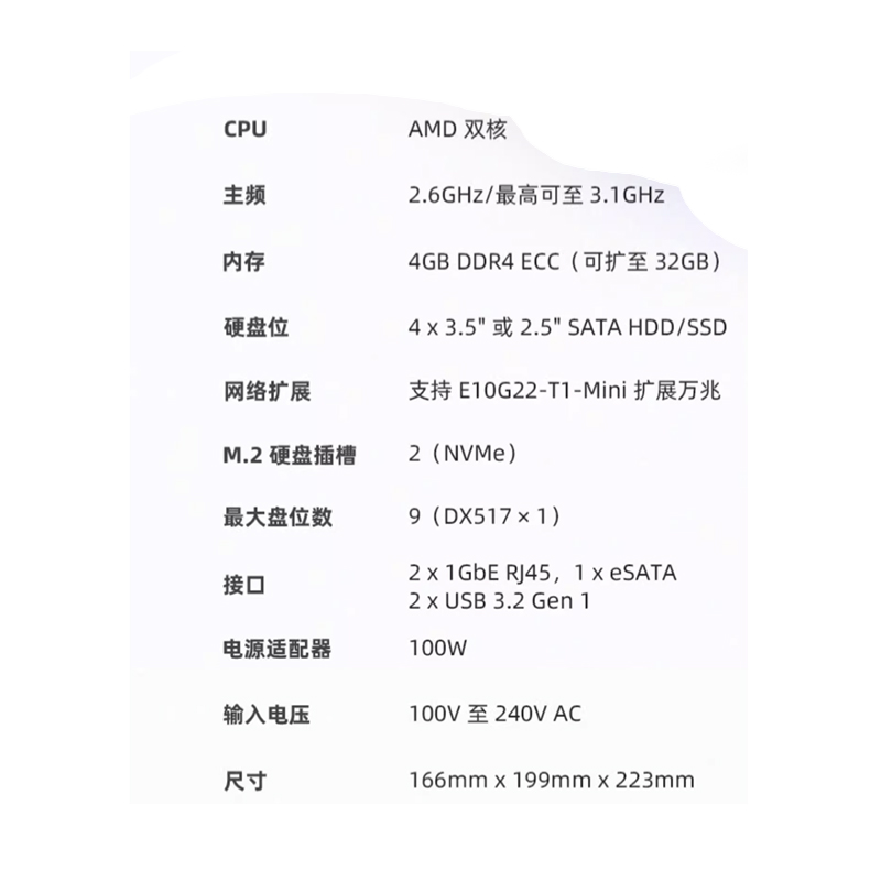 Synology群晖DS923+【咨询客服推荐享豪礼】nas存储主机服务器企业办公4盘位私有云局域网共享硬盘盒可家用