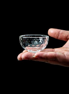 供佛水晶碗佛前贡水碗七宝八供水碗斋饭碗V白水晶供奉杯