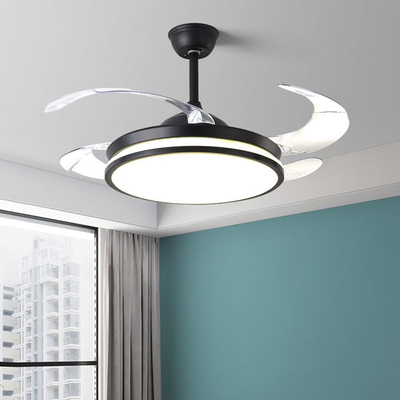 隐形风扇灯吊扇灯2024新款家用客E厅餐厅卧室吸顶带电风扇吊灯一 - 图1