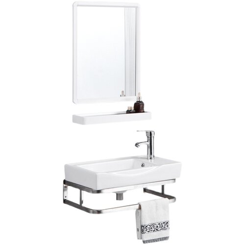 小户型挂墙式迷你洗手盆卫生间超窄超小号陶瓷洗脸盆阳台支架面盆 - 图3