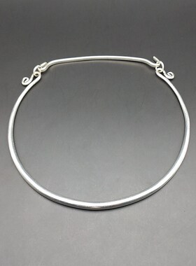 贵州民族风 苗族手工苗银项饰 个性龙凤锁骨项圈工艺品批