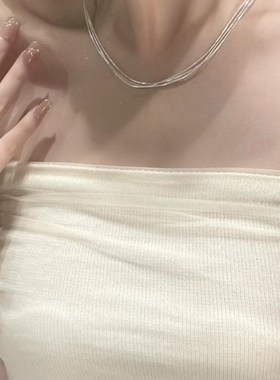 小众设计磁吸爱心项链女2024年新款轻奢高级感多层锁骨链甜酷颈链