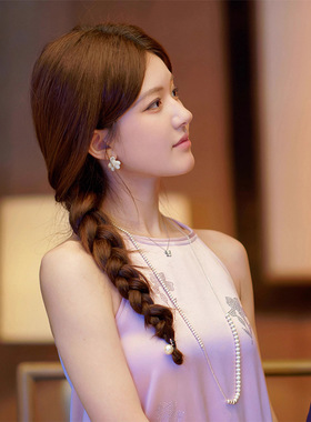 赵露思许妍同款一款多戴珠OT扣项链女轻奢个性时尚百搭颈链毛衣链