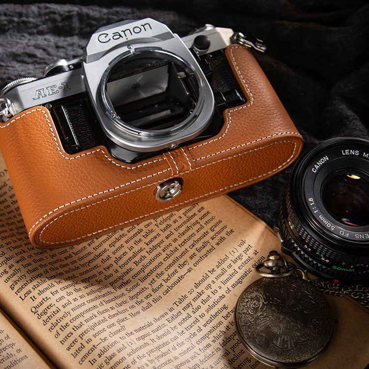 适用佳能AE1相机皮套ae-1 a1 AE-1P相机真皮保护套保护底座相机包,淘宝优惠券,粉丝福利购,淘宝优惠卷