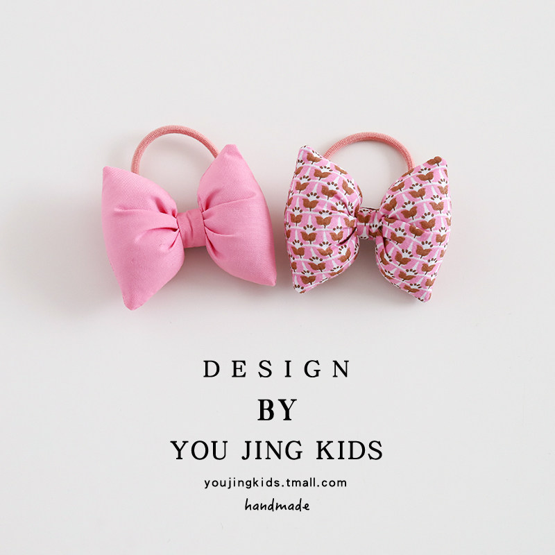 儿童充棉蝴蝶结发圈碎花布艺女童头绳小女孩可爱马尾皮筋发绳头饰,淘宝优惠券,粉丝福利购,淘宝优惠卷