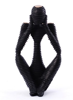 现代简约创意抽象人物摆件家居客厅书房样板房玄关工艺品书档摆设