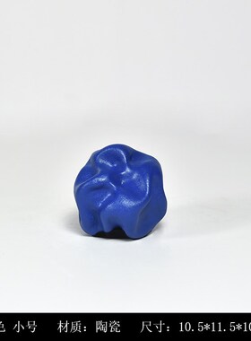 现代简约陶瓷小摆件创意几何桌面软装饰品白色蓝色办公室书桌摆设
