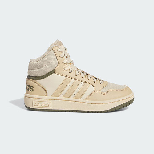Adidas阿迪达斯儿童运动拼色加绒保暖中帮板鞋篮球鞋IF7738 - 图0