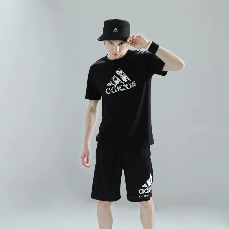 Adidas/阿迪达斯新款男子透气印花LOGO运动休短袖T恤,淘宝优惠券,粉丝福利购,淘宝优惠卷