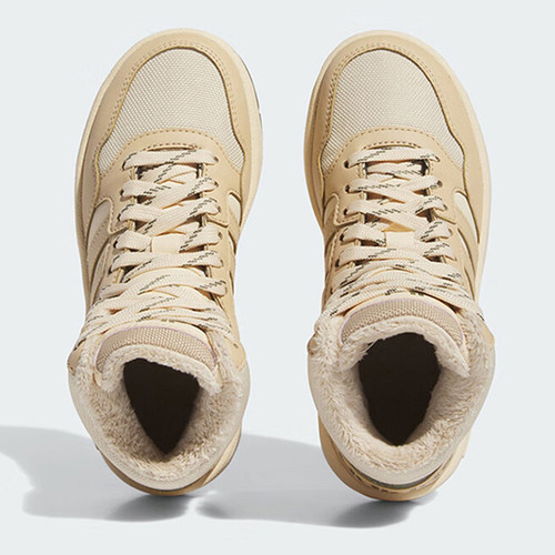 Adidas阿迪达斯儿童运动拼色加绒保暖中帮板鞋篮球鞋IF7738 - 图2