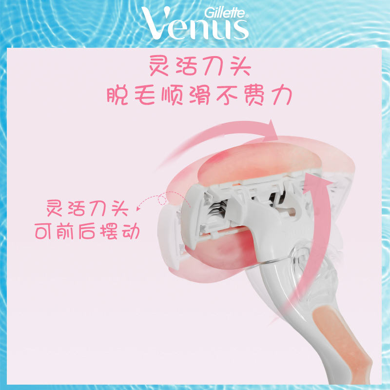 吉列维纳斯venus脱毛刀刮毛刀女士手动私处腋下吉利剃毛刀脱毛器 - 图2