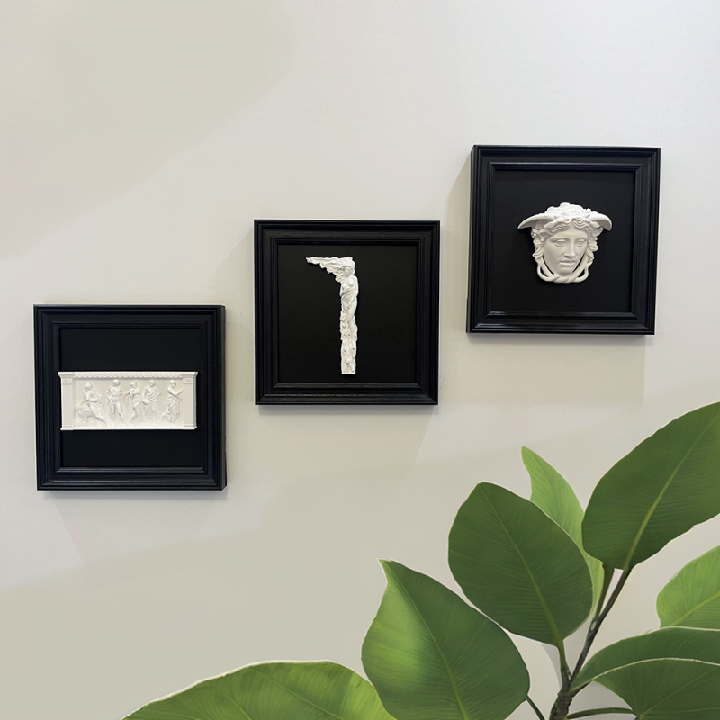 现代艺术装饰画家居墙面轻奢法式浮雕石膏立体挂画相框摆件礼物,淘宝优惠券,粉丝福利购,淘宝优惠卷