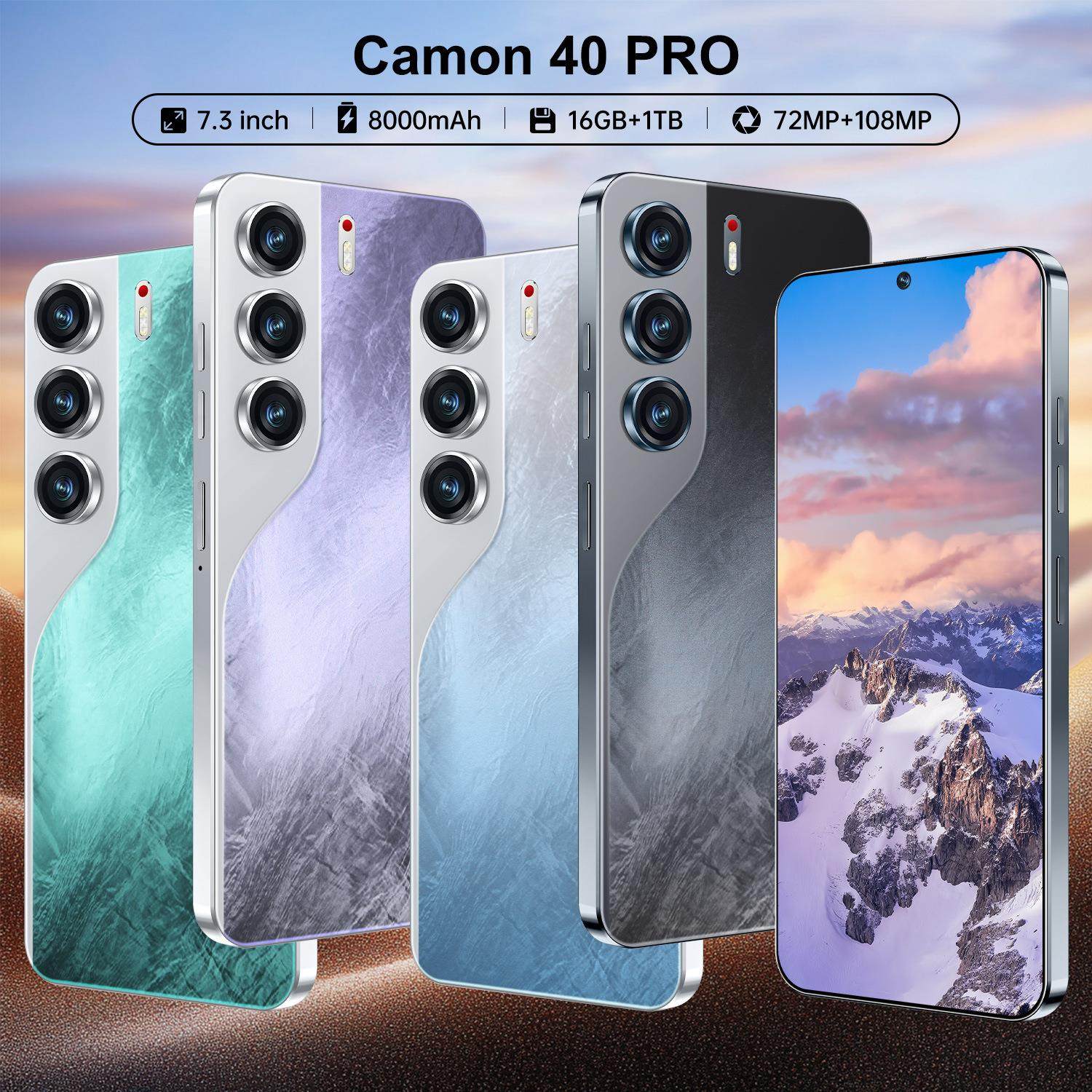 虾皮OZON热销跨境Camon40 Pro安卓16+1T智能手机7.3寸源头厂家 - 图0