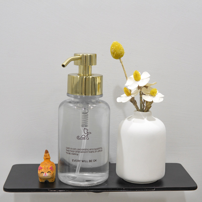 轻奢不锈钢玻璃乳液按压瓶洗手液瓶子沐浴露洗发水分装瓶家用酒店,淘宝优惠券,粉丝福利购,淘宝优惠卷