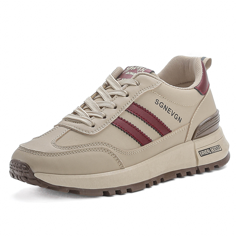 品牌断码真皮运动休闲鞋女2025新款平底防滑轻便时尚休闲百搭单鞋 - 图3