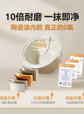 多功能一体锅不粘陶瓷油蒸煮两用