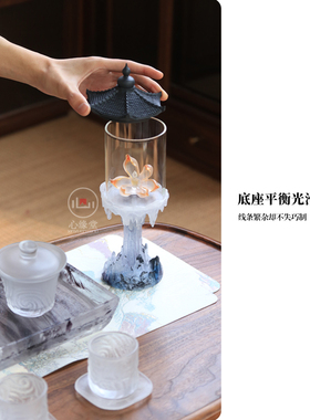 心缘堂琉璃香插【梵·净山】香器烛台倒流香香座禅意创意家居饰品
