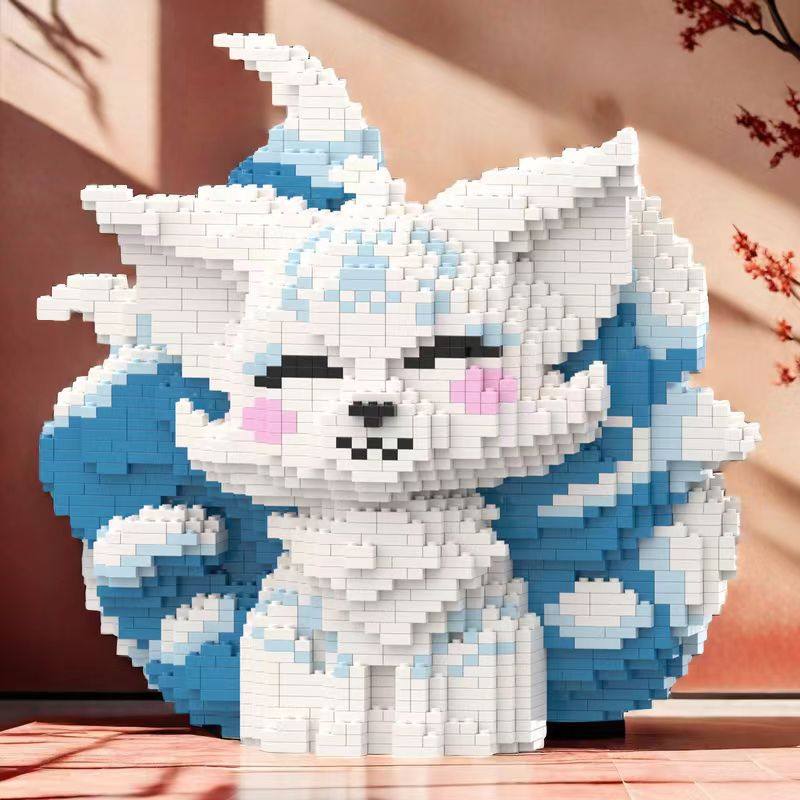 九尾狐积木女生高颜值仙气拼图6到12岁成人版高难度益智拼装玩具,淘宝优惠券,粉丝福利购,淘宝优惠卷