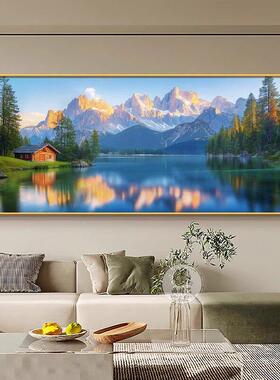 2025新款中古风装饰画客厅玄关两用挂画燕语竹香餐厅客厅画