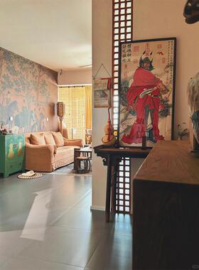 天师钟馗伏魔图玄关装饰画钟魁画像客厅镇宅挂画中式国画茶室壁画