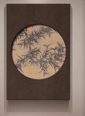 宋代美学玄关装饰画中古风客厅入户门挂画新中式茶室背景墙壁画灯