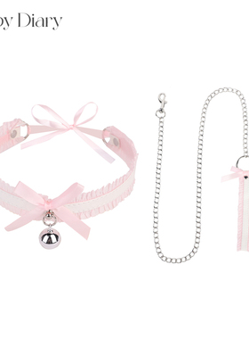 蕾丝小铃铛项圈蝴蝶结颈带