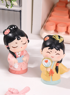 Q版红楼梦手办小摆件家居办公桌面装饰品创意公仔树脂工艺品摆件