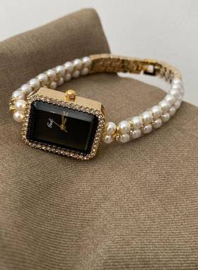 链条高级感手表方形表盘小众气质时尚女表手链小众设计轻奢质感