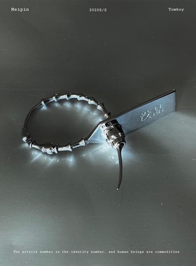 22年新款潮 没品 人类即商品货号即身份防盗扣百搭耳环耳饰