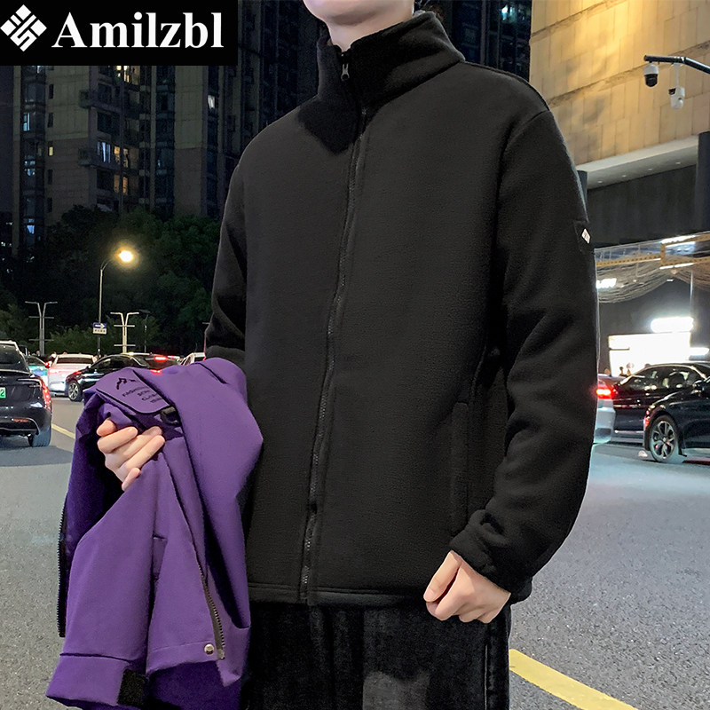 新款户外男女同款摇粒绒时尚百搭防寒保暖宽松加厚抓绒上衣外套冬,淘宝优惠券,粉丝福利购,淘宝优惠卷