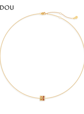 AJIDOU阿吉豆玄马迎福系列925银转运珠项链锁骨链