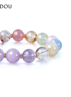 阿吉豆AJIDOU手链女款彩色多宝手串新中式国风串珠2026新款手饰品