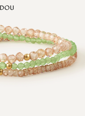 阿吉豆时尚叠戴串珠手链简约百搭