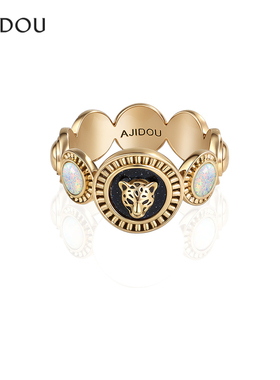 阿吉豆AJIDOU指环女款商场同款尾戒出逃的守望者系列轻奢夸张戒指